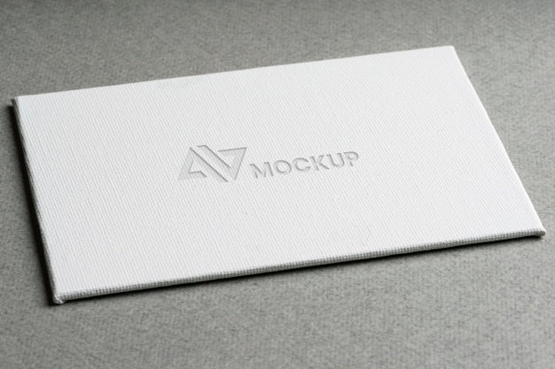 Mock-Up Logo Design For Business High View Psd