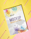 Mock Up Magazine On A Simple Background Psd