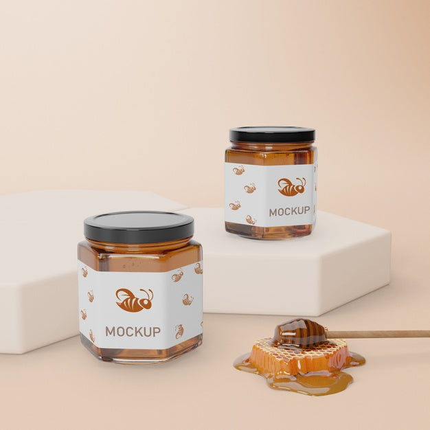 Mock-Up Natural Honey Product Psd