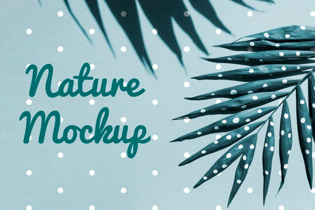 Mock-Up Natural Plant Drawing Psd