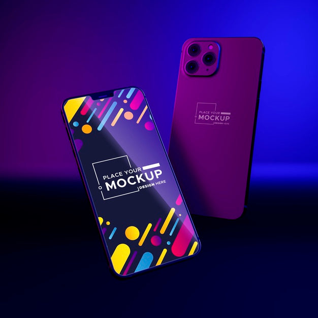Mock-Up New Phones Pack Showcase Psd