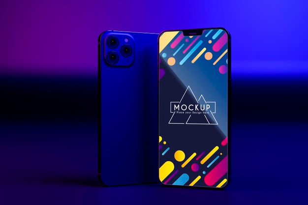 Mock-Up New Phones Set Showcase Psd