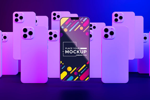 Mock-Up New Phones Showcase Psd