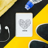 Mock-Up Notebook And Sport Equipment Psd