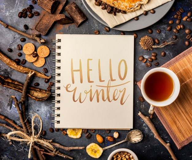 Mock-Up Nutritive Breakfast On Winter Psd