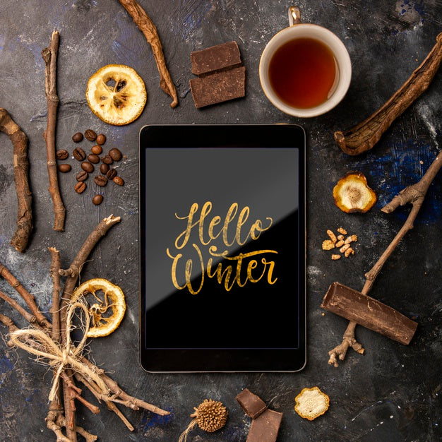 Mock-Up Nutritive Herbs For Winter Psd