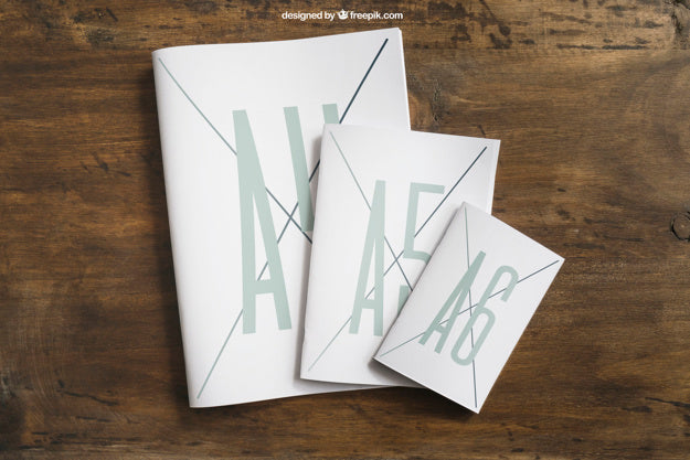 Mock Up Of Booklets In Different Sizes Psd