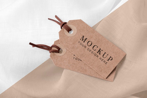 Mock-Up Of Clothing Labels On Soft Fabric Psd