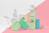 Mock-Up Of Entire Set Of Beauty Products Bottles Psd