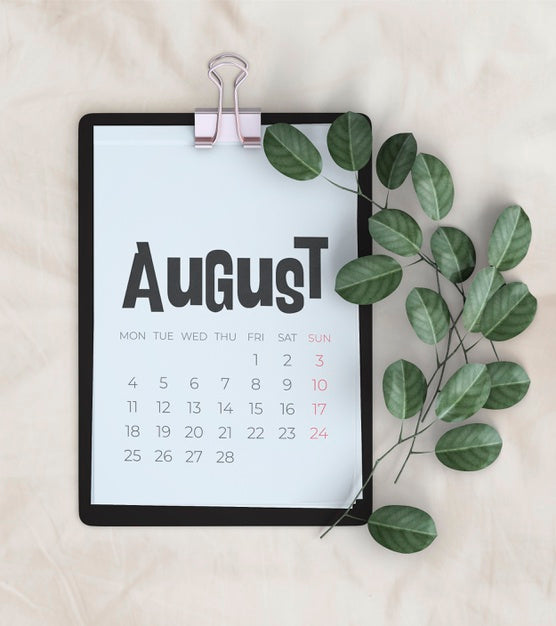 Mock Up Of Hand Drawn Calendar Psd