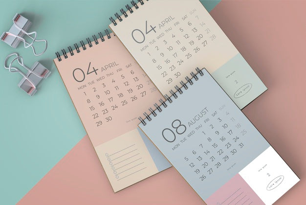 Mock Up Of Hand Drawn Calendar Psd