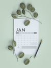 Mock Up Of Hand Drawn Calendar Psd