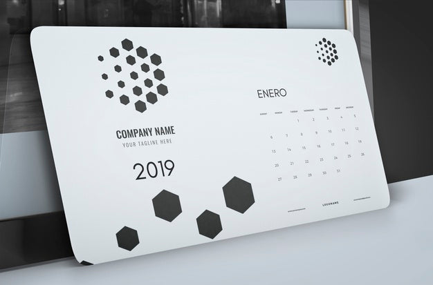 Mock Up Of Hand Drawn Calendar Psd