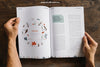 Mock Up Of Hands And Open Brochure Psd