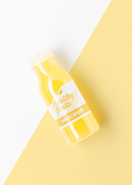Mock-Up Of Smoothie With Healthy Lemon Fruit Psd