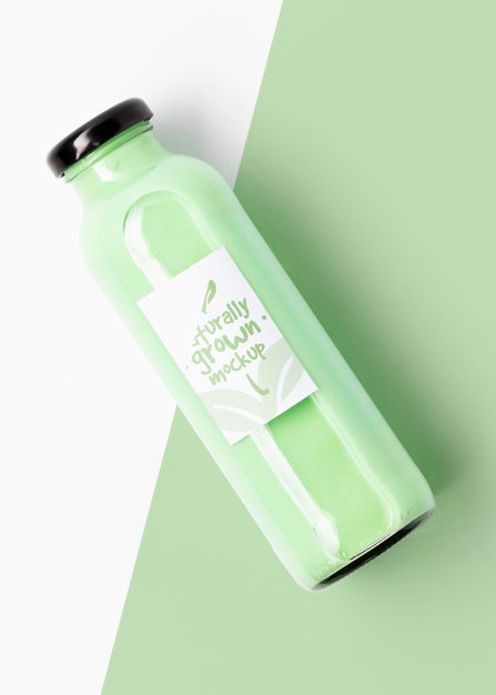 Mock-Up Of Smoothie With Mint Psd