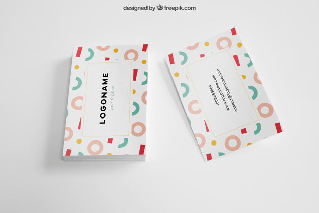 Mock Up Of Two Business Cards Psd