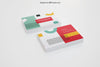 Mock Up Of Two Stacks Of Business Cards Psd