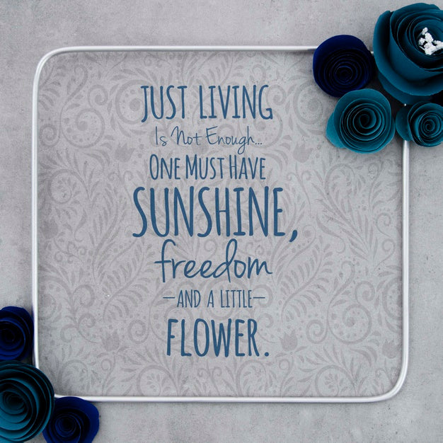 Mock-Up Ornamental Floral Frame With Message Psd