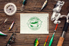 Mock-Up Paper Surrounded By Fishing Accessories Psd