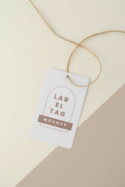 Mock-Up Paper Tags Composition Psd