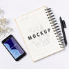 Mock-Up Phone And Notebook For Notes Psd