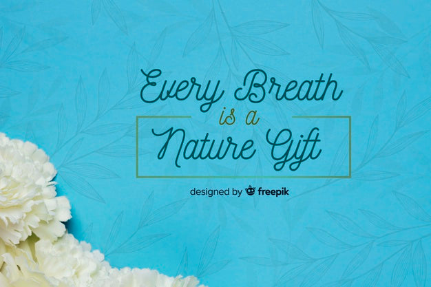 Mock-Up Positive Message Beside Flowers Psd