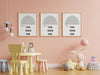 Mock Up Posters In Child Room Interior, Posters On Empty Pink Color Wall Background,3D Rendering Psd