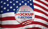Mock-Up Presidential Election Insignia For United States Psd