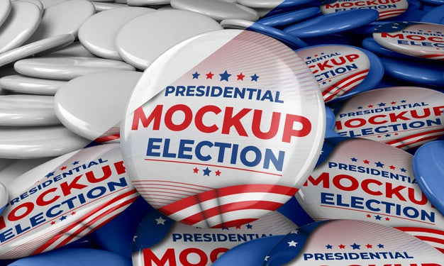 Mock-Up Presidential Election Insignia For United States Psd