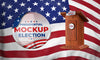 Mock-Up Presidential Election Podium And Insignia For United States Psd