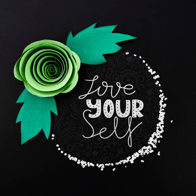 Mock-Up Quotation And Floral Frame Psd