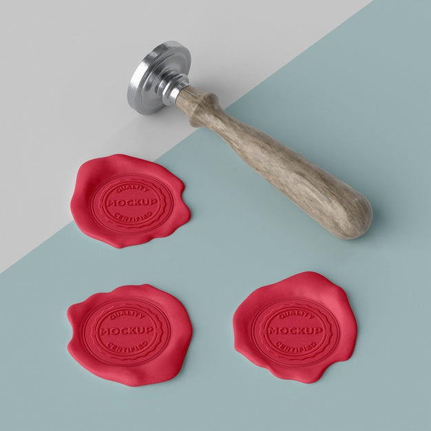 Mock-Up Seal For Envelope Arrangement Psd