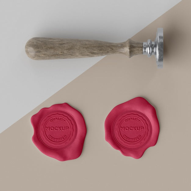 Mock-Up Seal For Envelope Arrangement Psd
