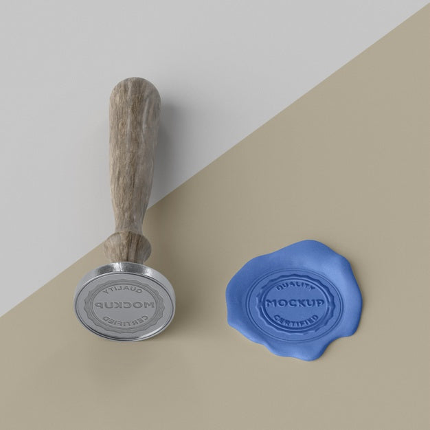 Mock-Up Seal For Envelope Arrangement Psd