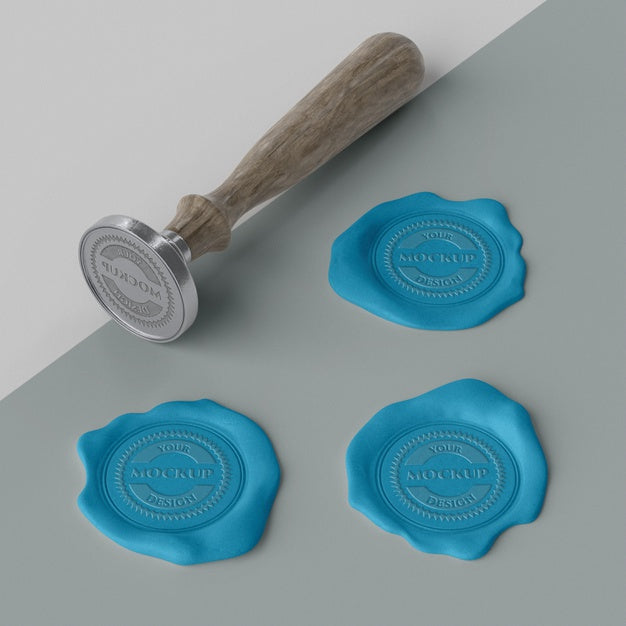 Mock-Up Seal For Envelope Arrangement Psd