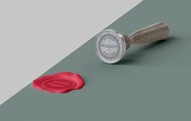 Mock-Up Seal For Envelope Arrangement Psd