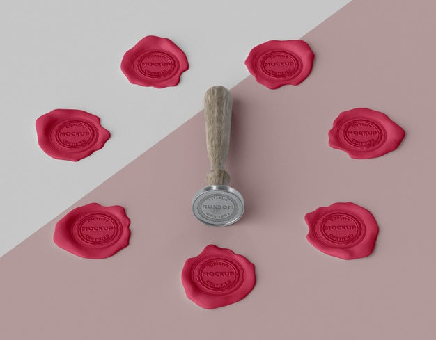 Mock-Up Seal For Envelope Arrangement Psd