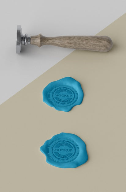 Mock-Up Seal For Envelope Assortment Psd