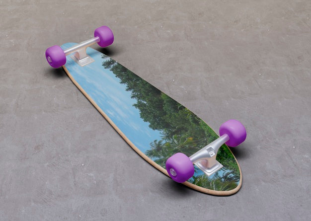 Mock-Up Skateboard Upside Down Psd