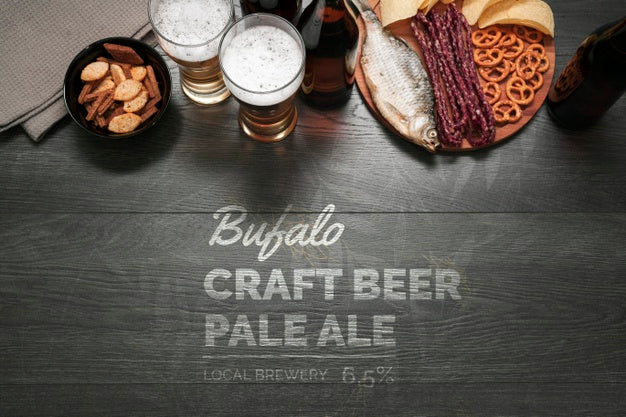 Mock-Up Snacks For Craft Beer Psd