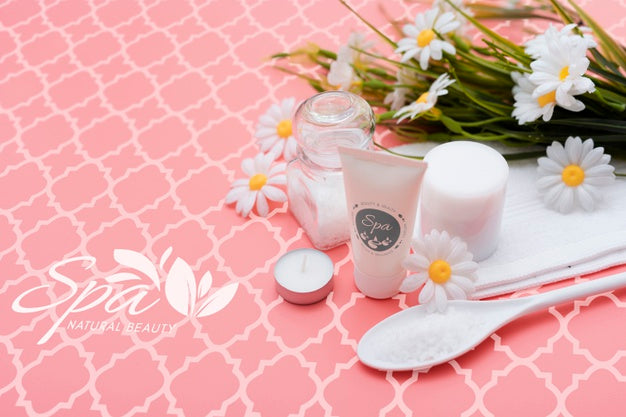 Mock-Up Spa Treatment With Natural Products Psd