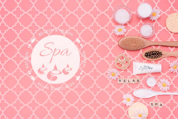 Mock-Up Spa Treatment With Srubbing Psd