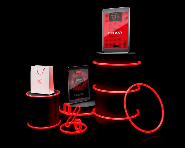Mock-Up Special Discounts On Black Friday Psd