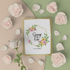 Mock-Up Spring Card With 3D Blooming Flowers Psd