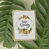 Mock-Up Spring Card With 3D Leaves Around Psd