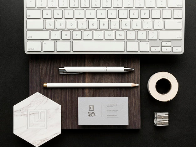 Mock-Up Stationery On Wood Arrangement Psd