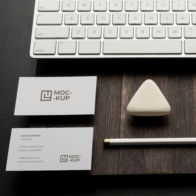 Mock-Up Stationery On Wood Arrangement Psd