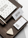 Mock-Up Stationery On Wood Composition Psd