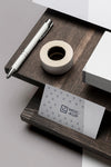 Mock-Up Stationery On Wood Composition Psd